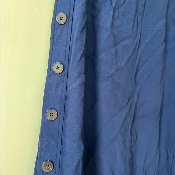 Madewell Royal Blue Button Skirt 6 - Picture 2 of 3